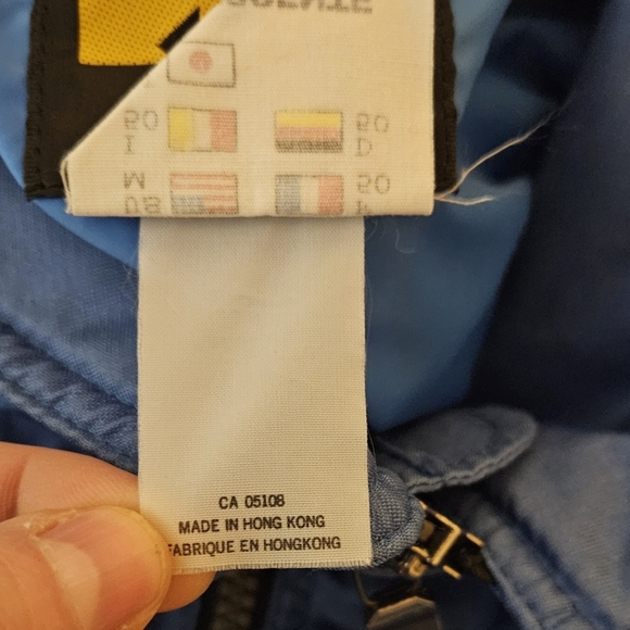 Vintage Descente Men's Blue Hooded Jacket Drawstring Elastic Bottom Size Medium - Picture 11 of 13